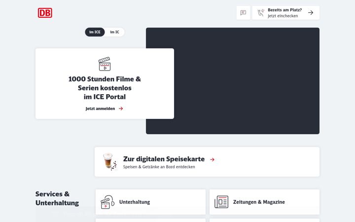 Screenshot of iceportal.de