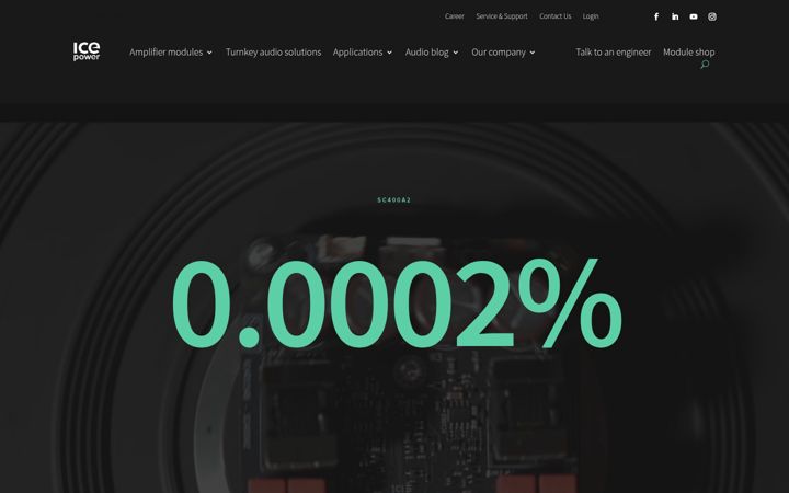 Screenshot of icepower.dk