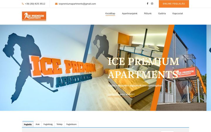 Screenshot of icepremiumapartments.hu