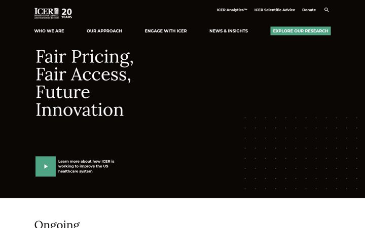 Screenshot of icer.org