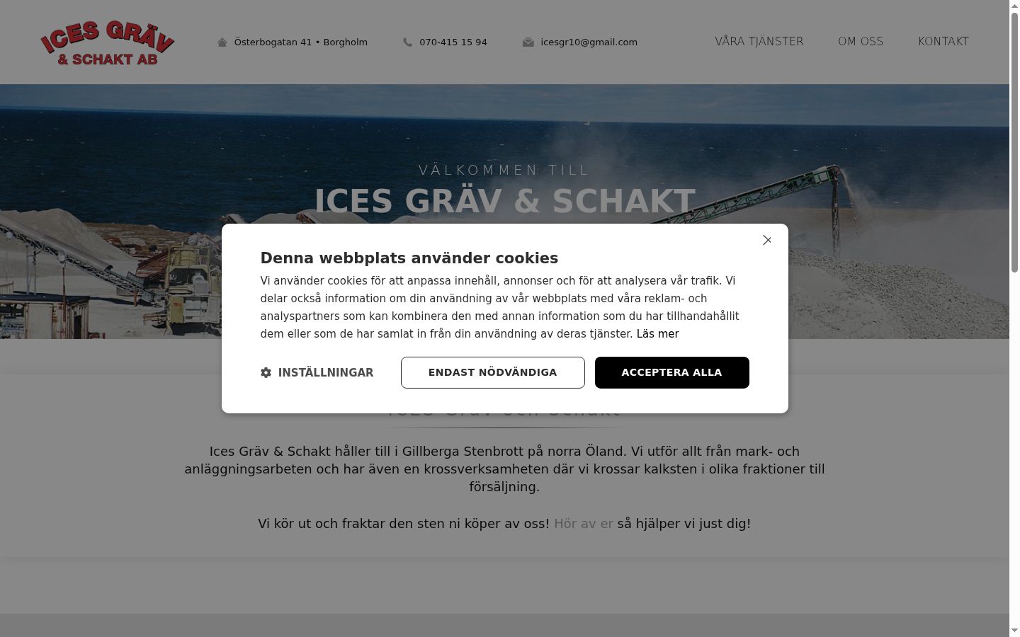 Screenshot tal-banner tal-kunsens muri qabel kwalunkwe interazzjoni