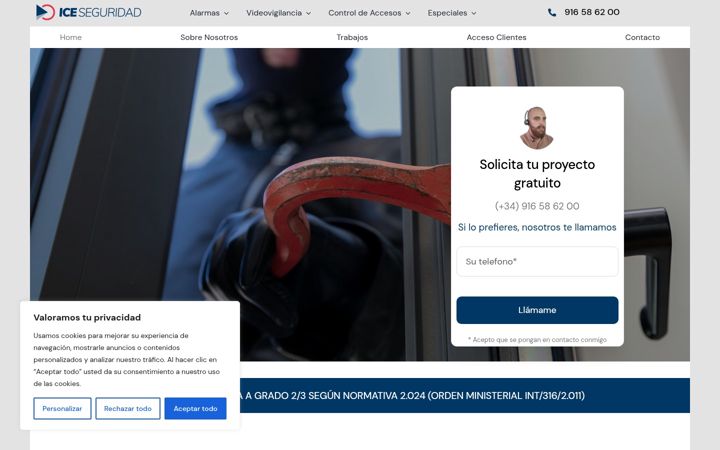Screenshot of iceseguridad.com