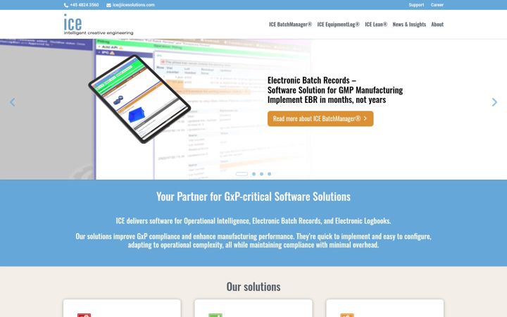 Screenshot of icesolutions.com