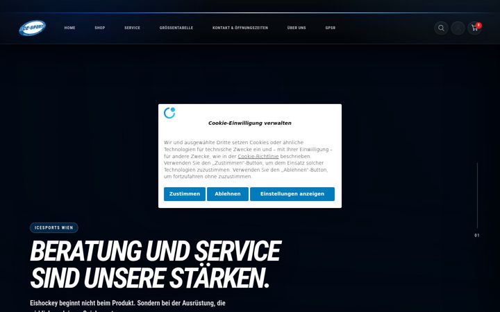 Screenshot of icesports.at