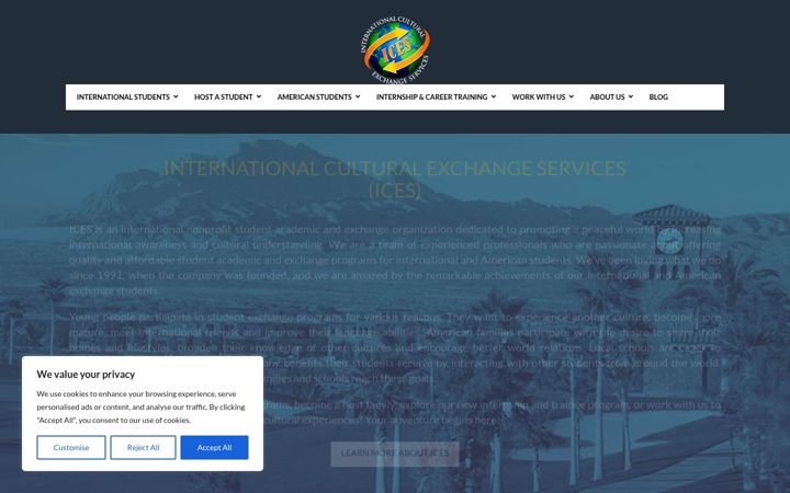 Screenshot of icesusa.org