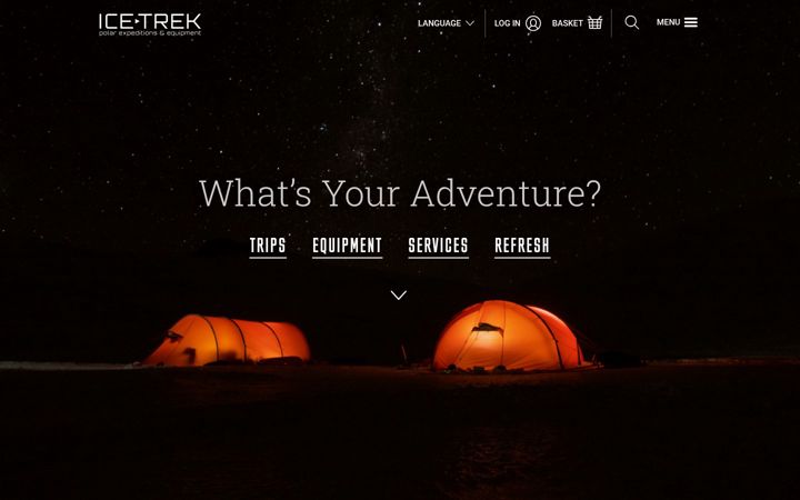 Captura de pantalla de icetrek.com