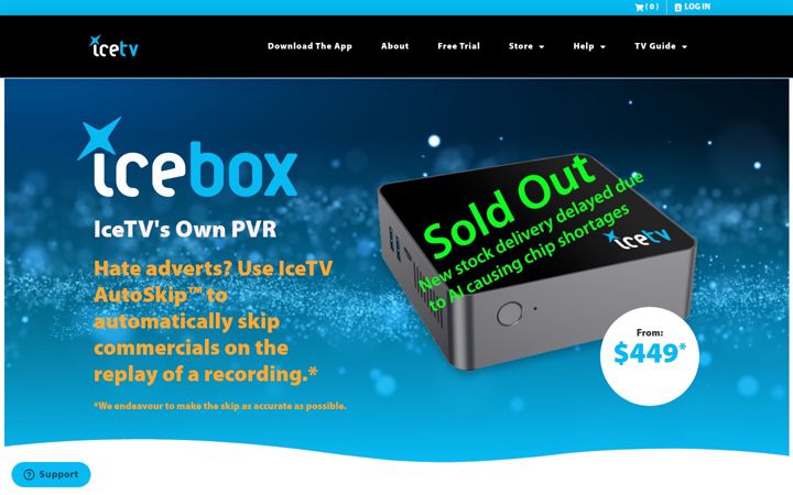 Screenshot of icetv.com.au