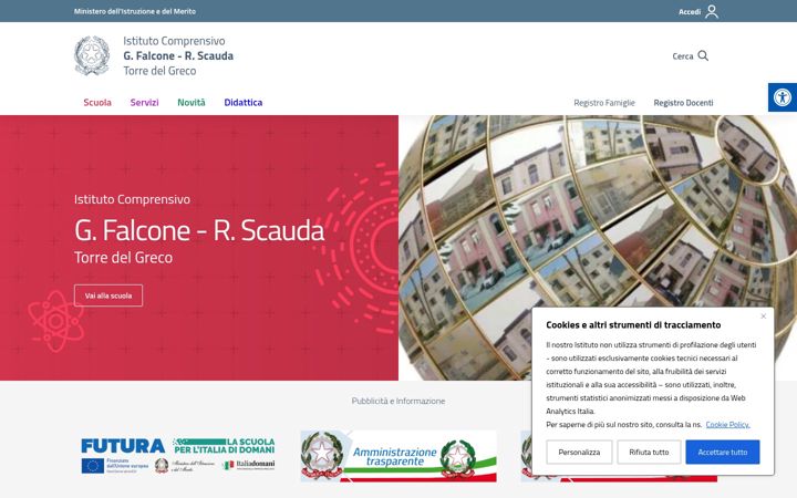 Screenshot of icfalconescaudatorredelgreco.edu.it