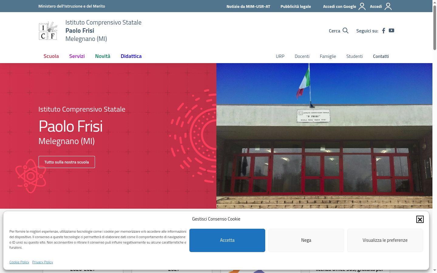 Capture d'écran de la bannière de consentement affichée avant toute interaction