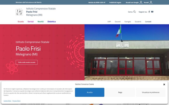 Screenshot of icfrisimelegnano.edu.it