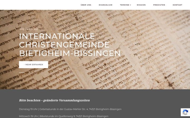 Screenshot of icg-bibi.de