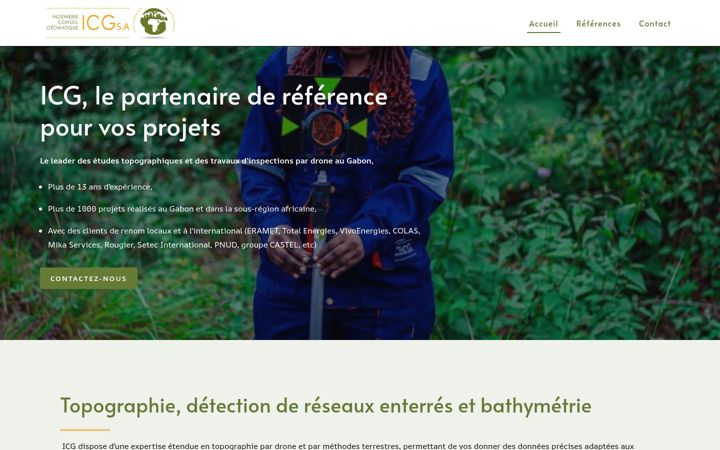 Screenshot of icg-sa.com