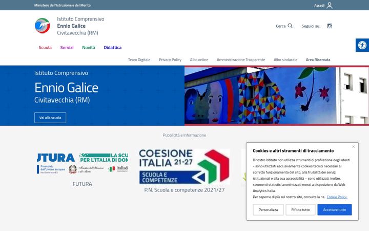 Screenshot of icgalicecivitavecchia.edu.it