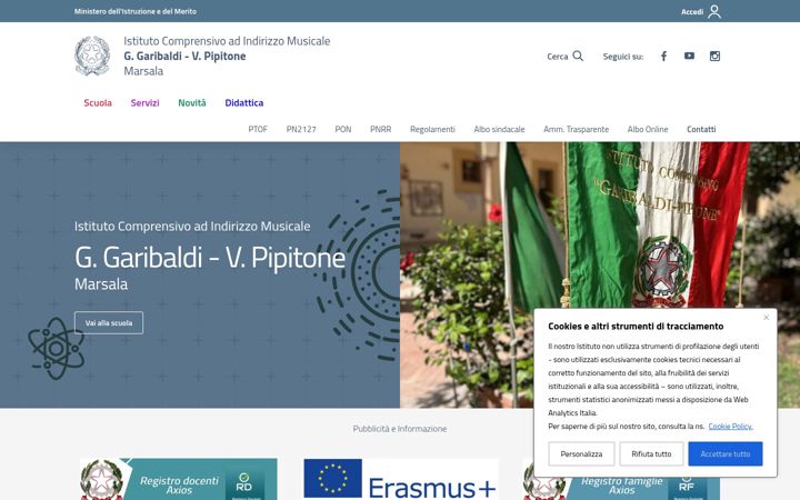 Screenshot of icgaribaldipipitonemarsala.edu.it