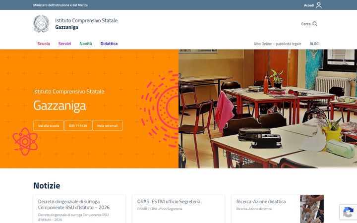 Screenshot of icgazzaniga.edu.it