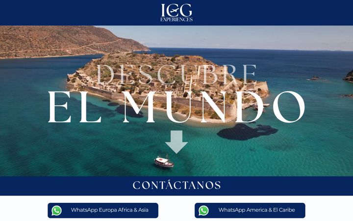 Screenshot of icgexperiences.com