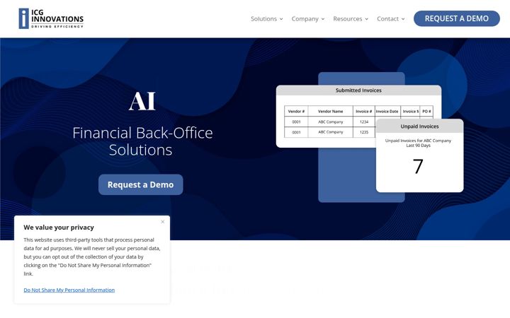 Screenshot of icginnovations.com