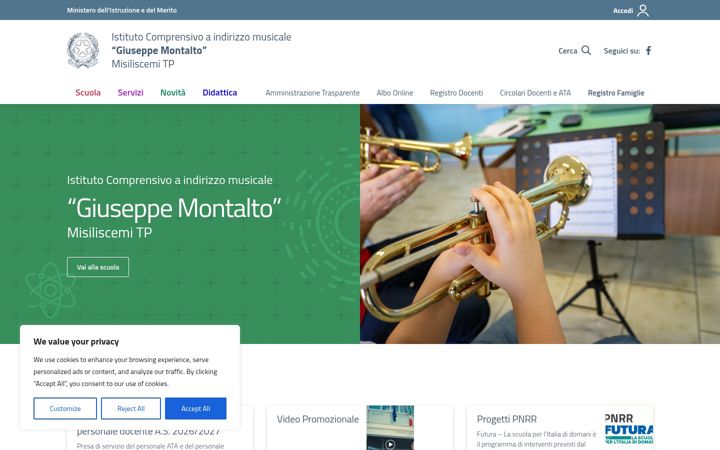 Screenshot of icgiuseppemontalto.edu.it