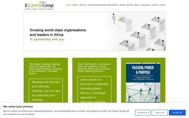 Screenshot of icgrowth.co.za