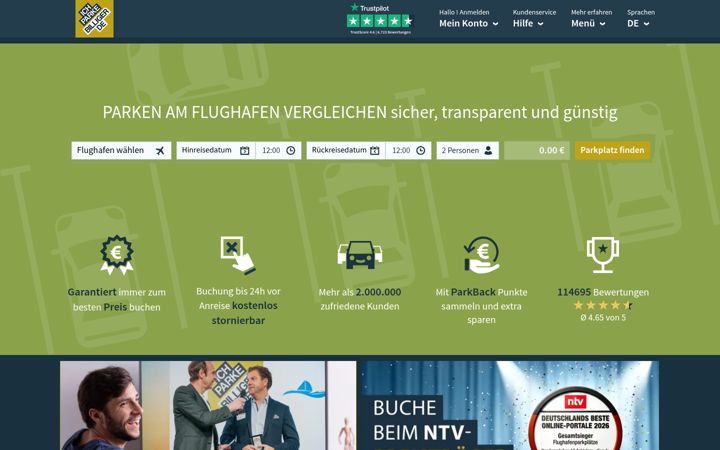 Screenshot of ich-parke-billiger.de