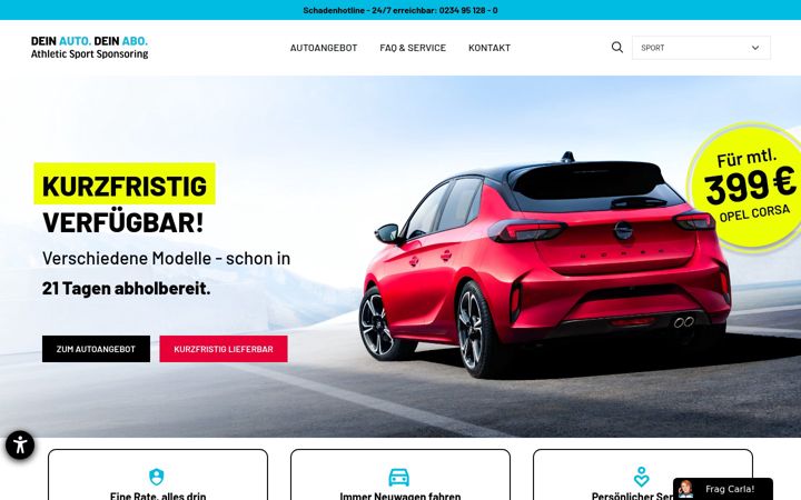 Screenshot of ichbindeinauto.de