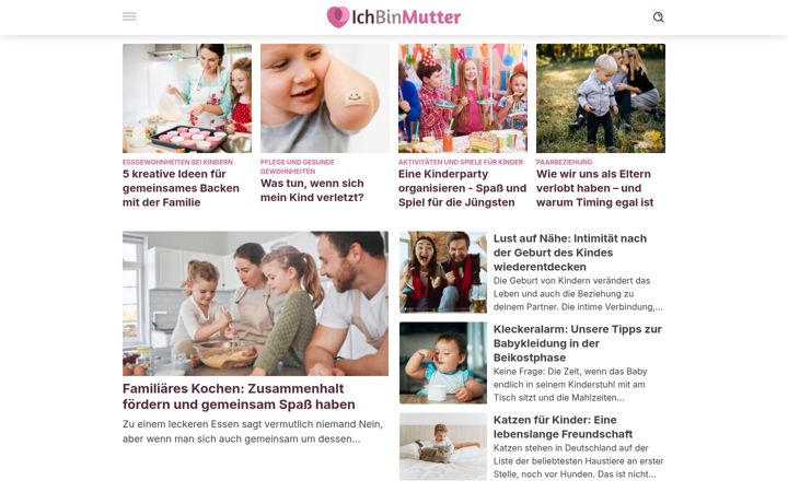 Screenshot of ichbinmutter.com