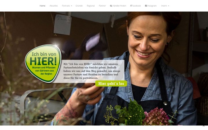 Ekrano kopija ichbinvonhier.com