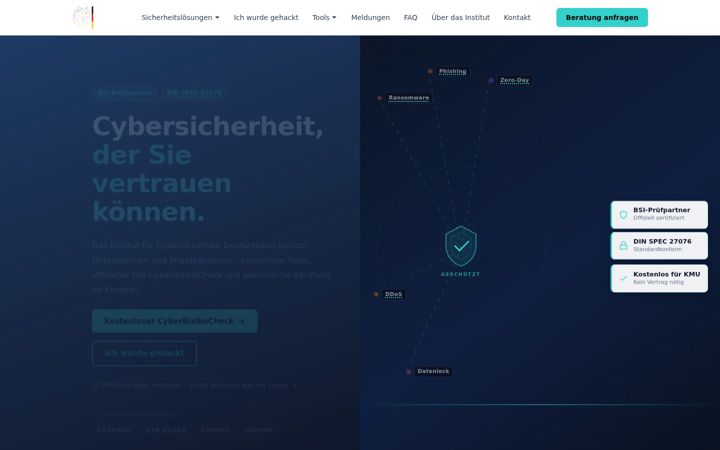 Screenshot von ichglaubichwurdegehackt.de