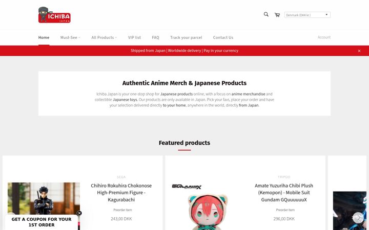 Skærmbillede af ichiba-japan.com