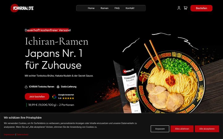 Screenshot of ichiran.de