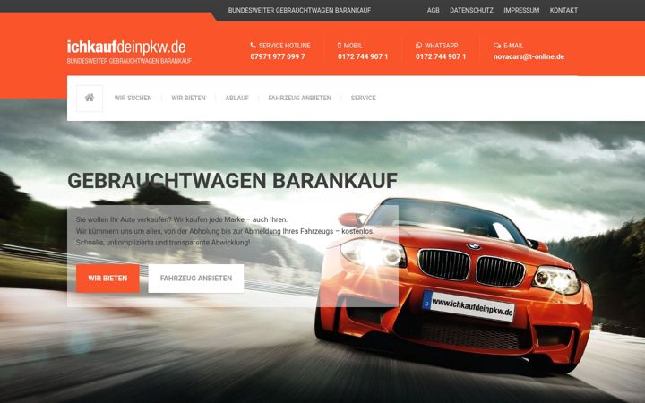 Screenshot of ichkaufdeinpkw.de
