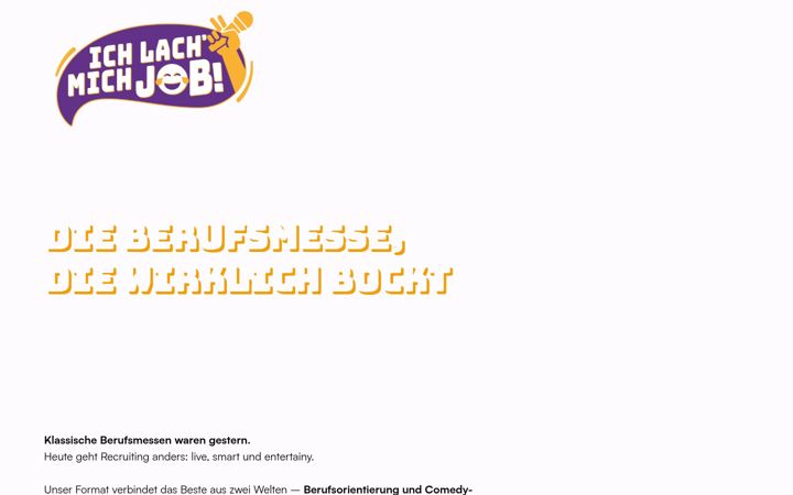 Screenshot of ichlachmichjob.de
