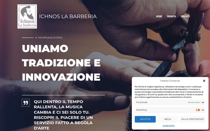 Screenshot of ichnoslabarberia.it