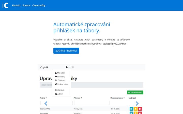 Screenshot of ichytrak.cz