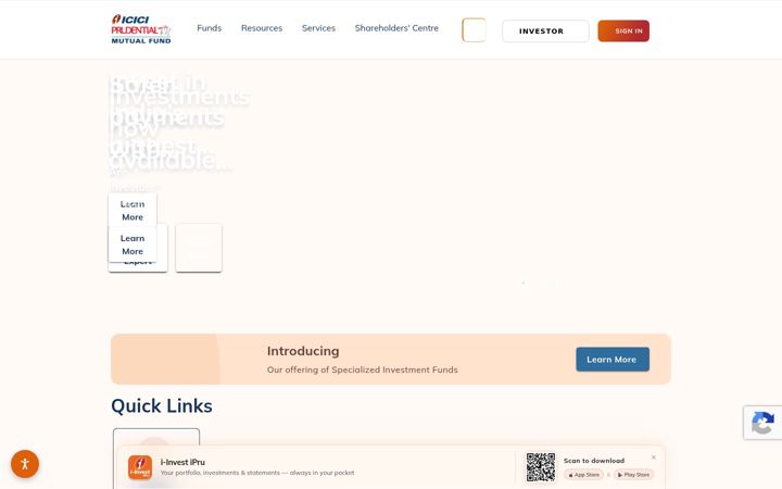 Screenshot of icicipruamc.com