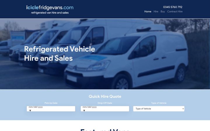 Screenshot of iciclefridgevans.com