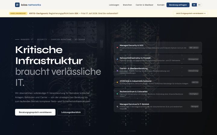 Screenshot of icixs.com