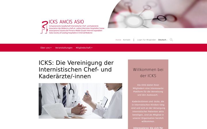 Screenshot of icks.ch