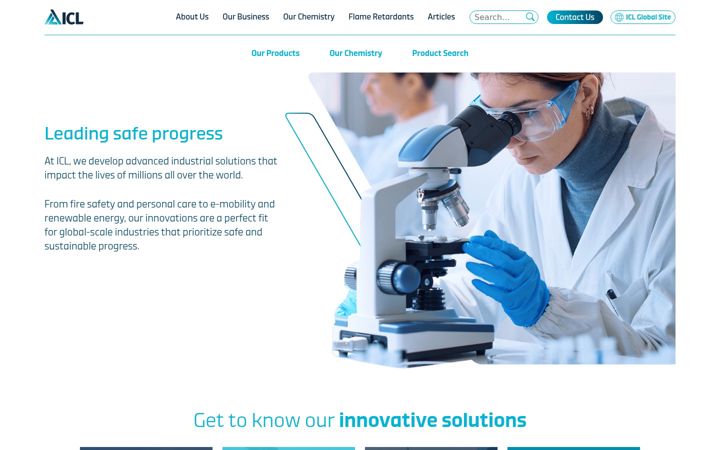 Screenshot of icl-industrialproducts.com