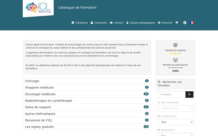 Screenshot of icl-learning.fr