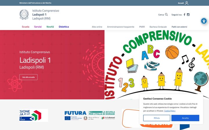 Screenshot of icladispoli1.edu.it