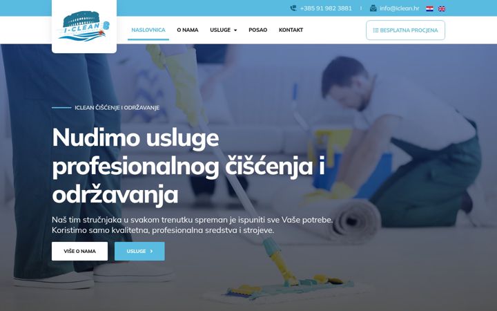 Screenshot of iclean.hr
