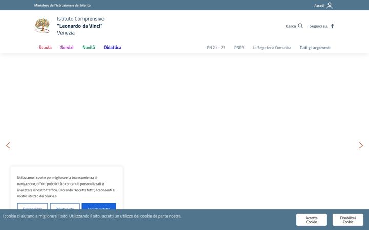 Screenshot of icleonardodavincivenezia.edu.it