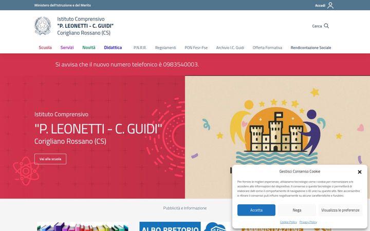 Screenshot of icleonetti.edu.it
