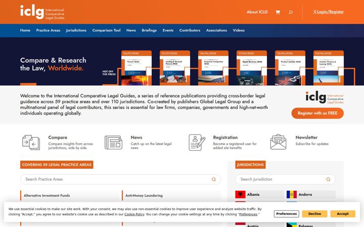 Screenshot van iclg.com