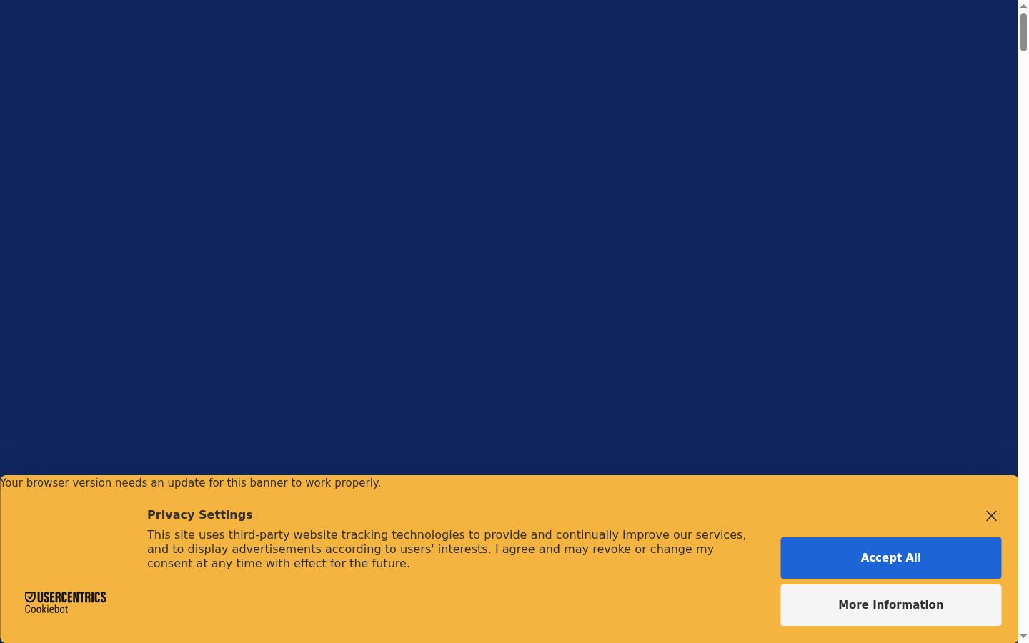Screenshot of the consent banner shown before any interaction