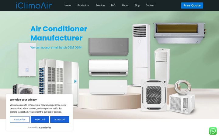 Screenshot of iclimaac.com
