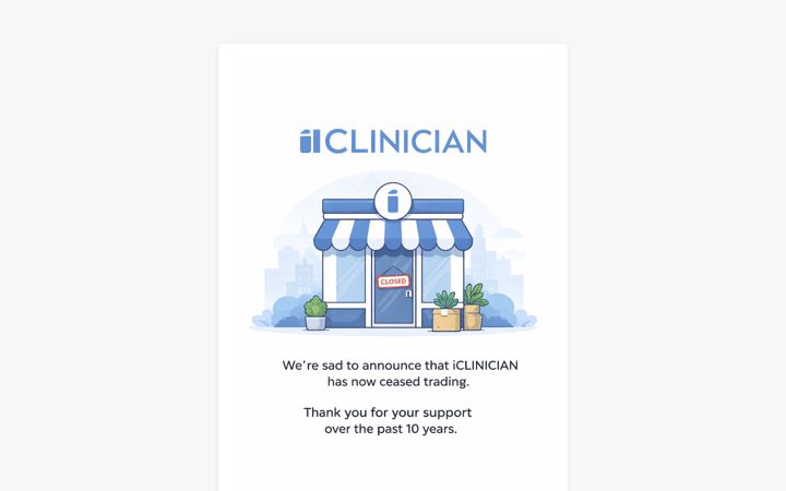 Screenshot of iclinician.co.uk