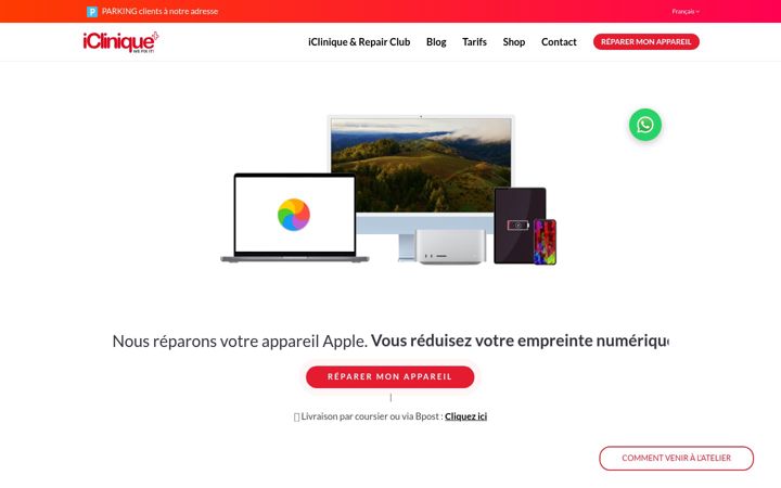 Screenshot of iclinique.be
