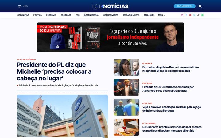 Screenshot of iclnoticias.com.br